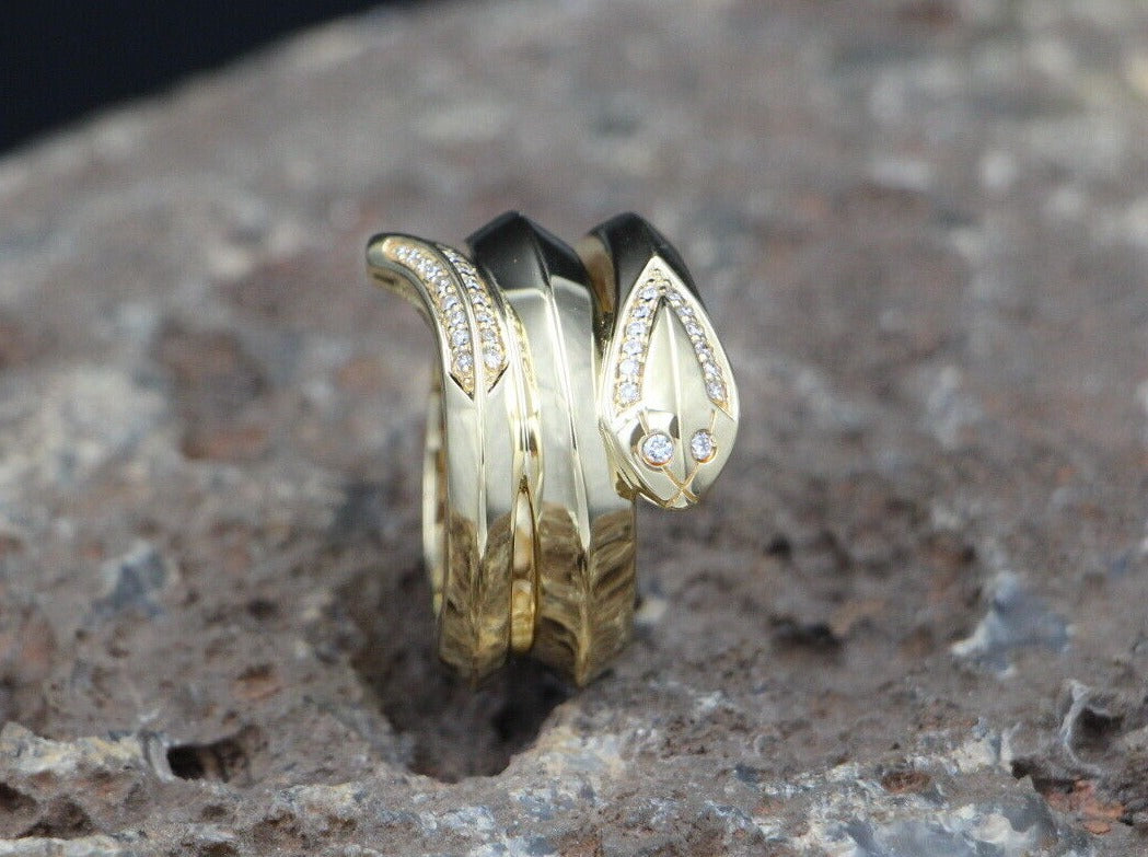 JETTE JOOP Paradise - Designer RING Schlange | 750er Gold | Brillantbesatz