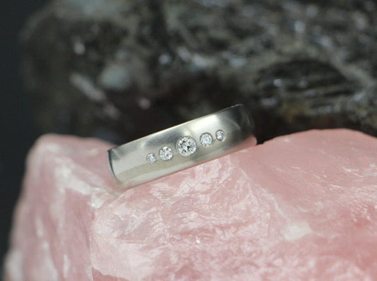 CHRISTIAN BAUER Massiver RING mit 5 BRILLANTEN | 950er Platin
