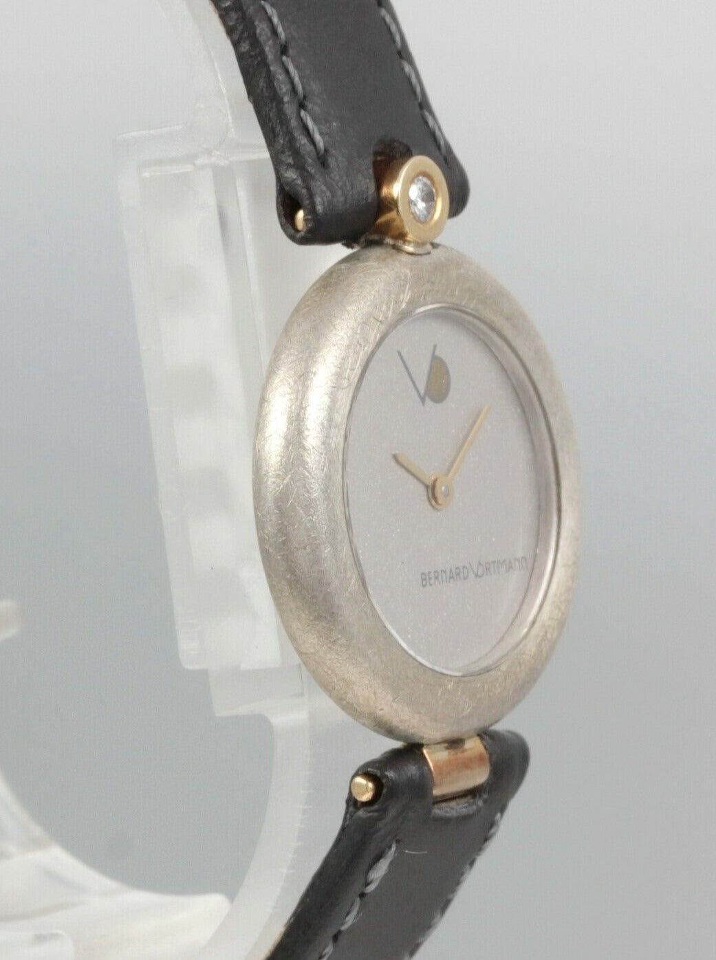 BERNARD VORTMANN Designer DAMENUHR mit BRILLANT | 925er Silber & Gold | NOS