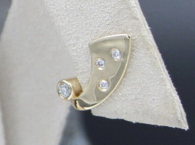 Zarte OHRSTECKER mit 8 BRILLANTEN | 585er Gelbgold