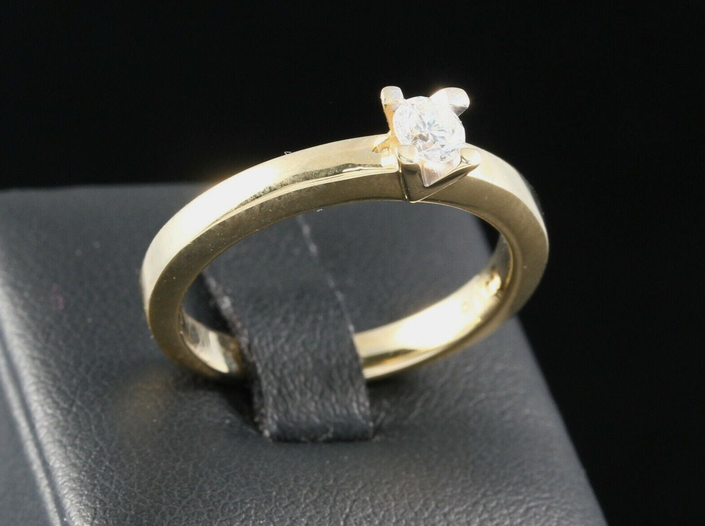 CHRIST exklusiver Designer RING mit BRILLANT Solitär | 0,20ct. | 585er Gelbgold