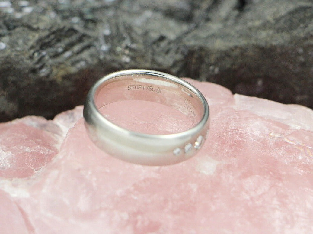 CHRISTIAN BAUER Massiver RING mit 5 BRILLANTEN | 950er Platin