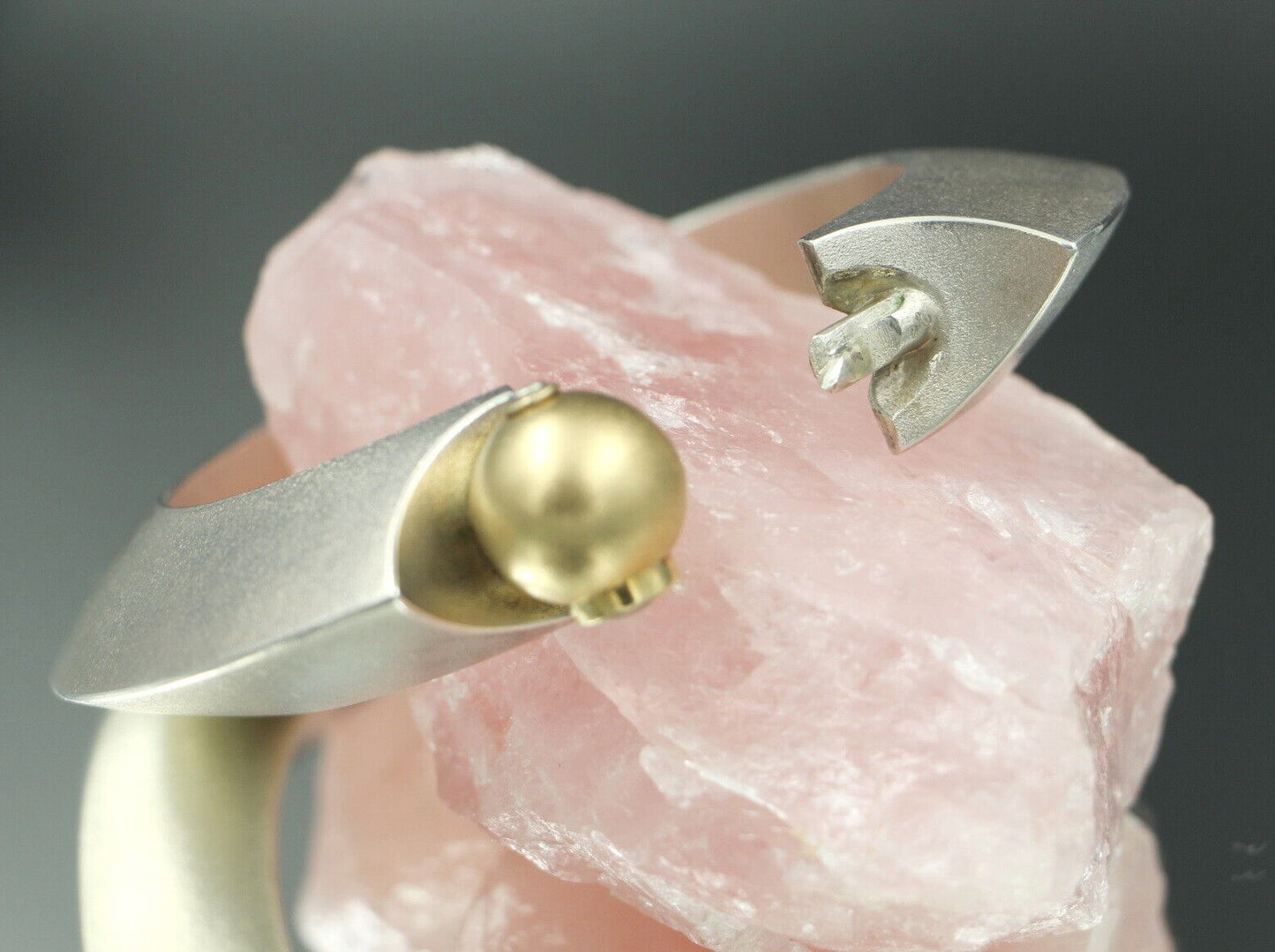 MIKE MASCHER Goldschmiede XL ARMREIF mit DIAMANTEN | 925er Silber & 750er Gold