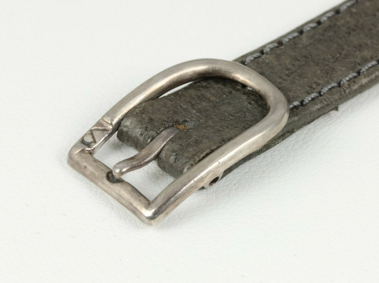 BERNARD VORTMANN Designer DAMENUHR medium hellgrau | 925er Sterling Silber | NOS