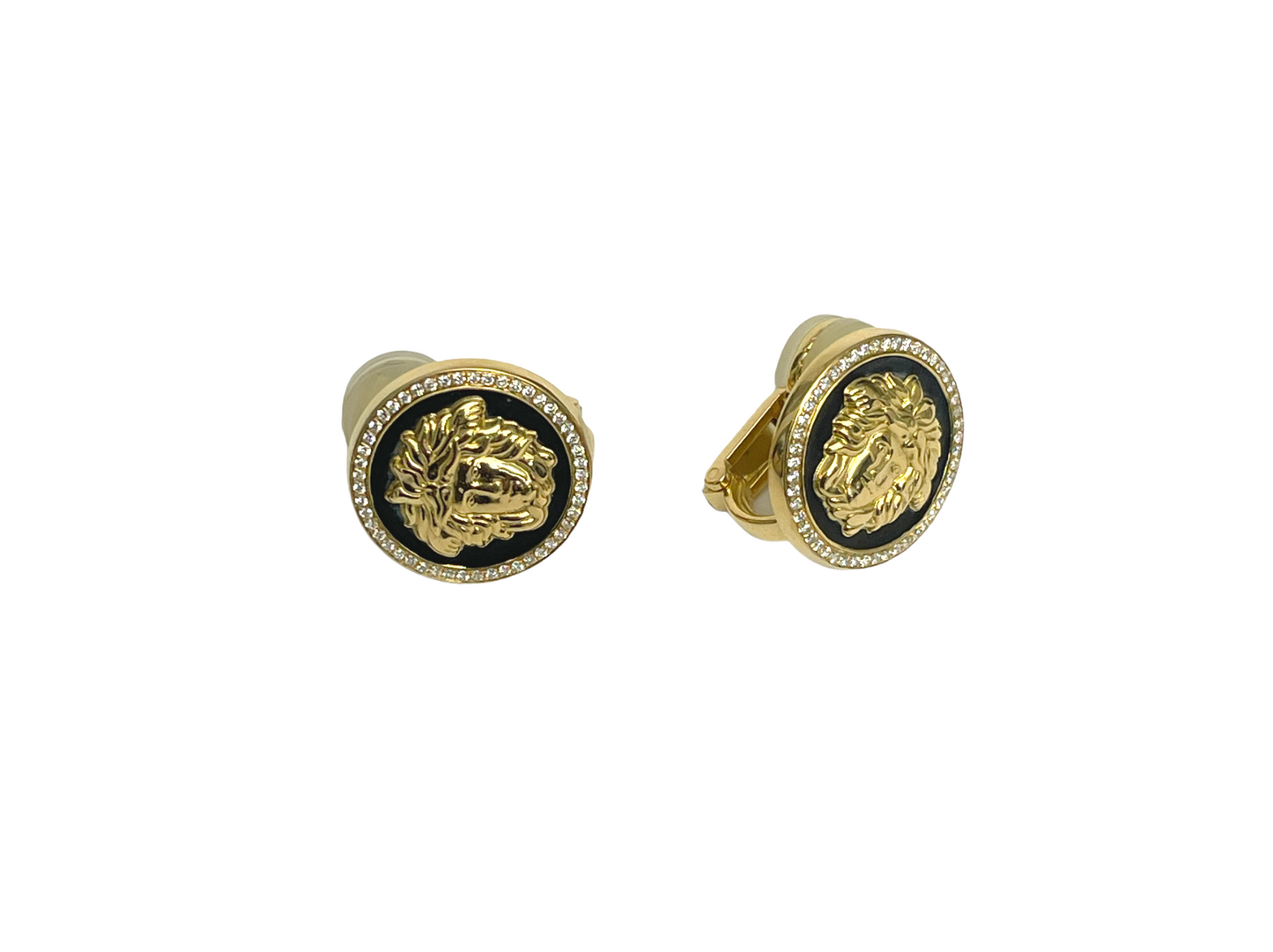 GIANNI VERSACE Medusa OHRSTECKER mit 98 BRILLANTEN | Vintage | 750er Gold