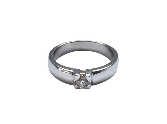 CHRIST exklusiver Designer RING mit BRILLANT Solitär | 0,20ct. | 585er Weißgold
