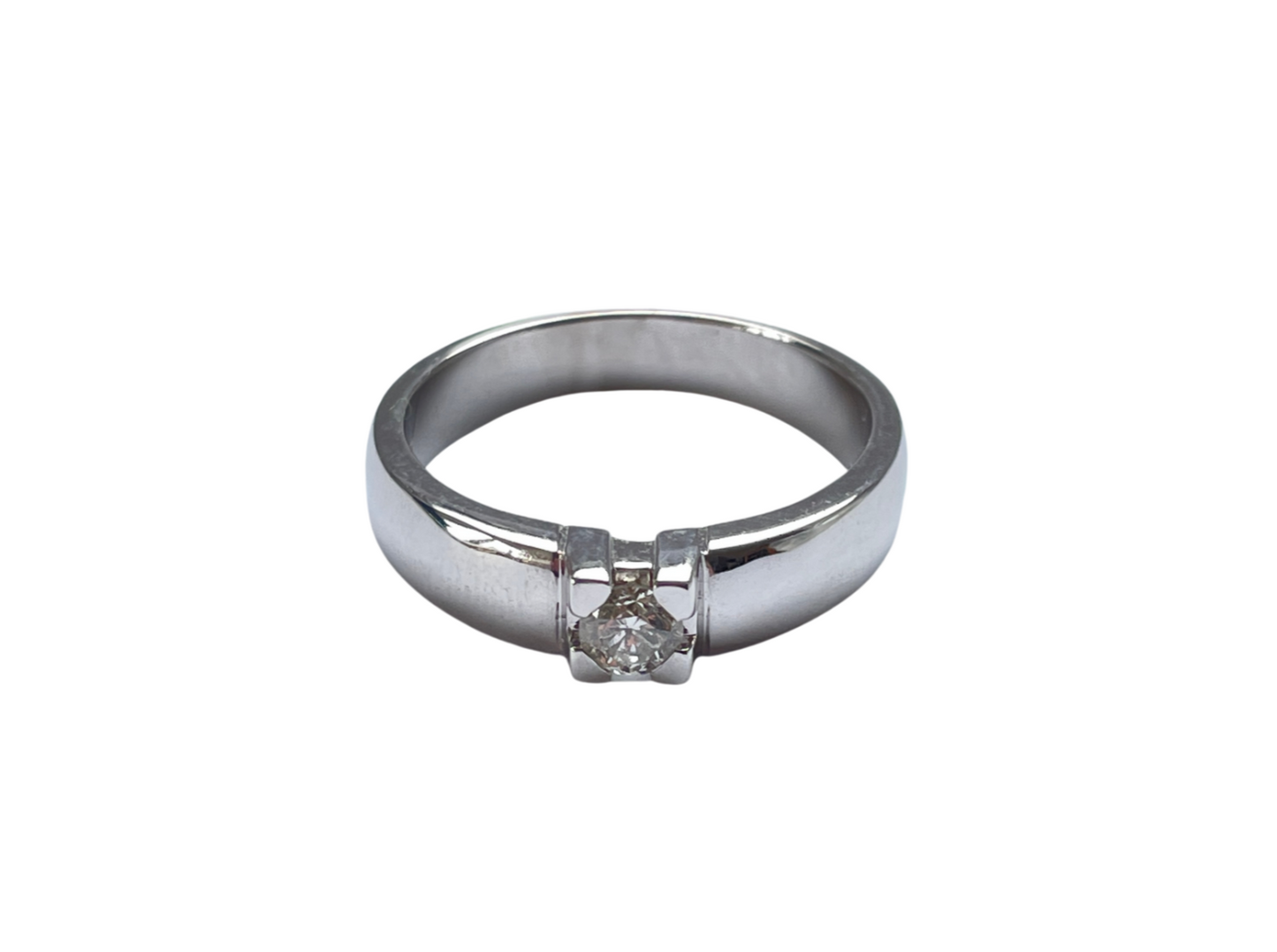 CHRIST exklusiver Designer RING mit BRILLANT Solitär | 0,20ct. | 585er Weißgold