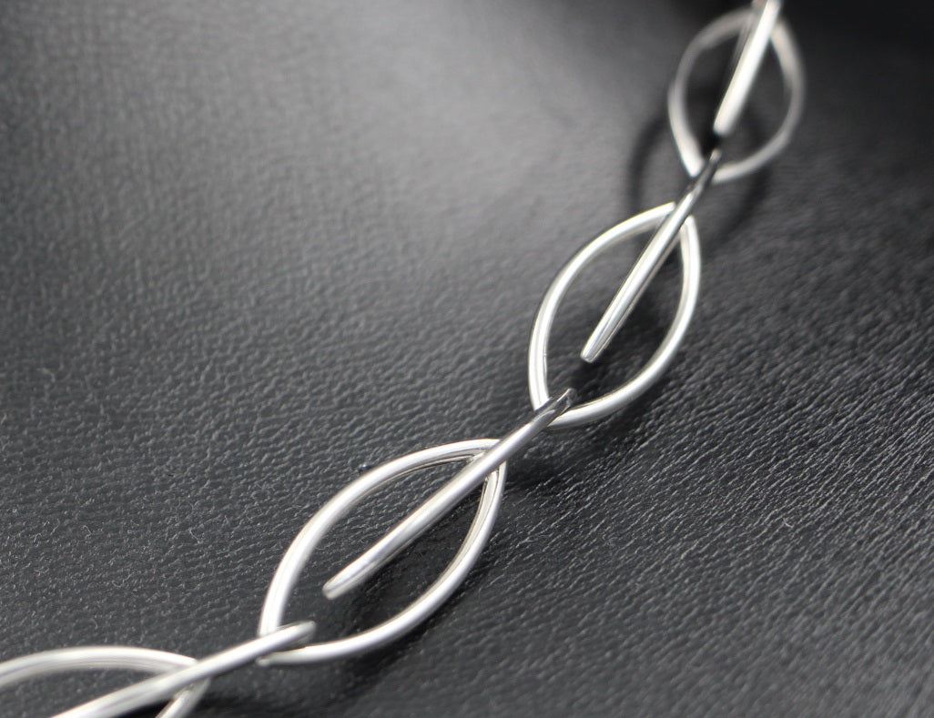 ISABELLE FA - Modernes Designer COLLIER | Navetteanker | 50cm | 950er Platin