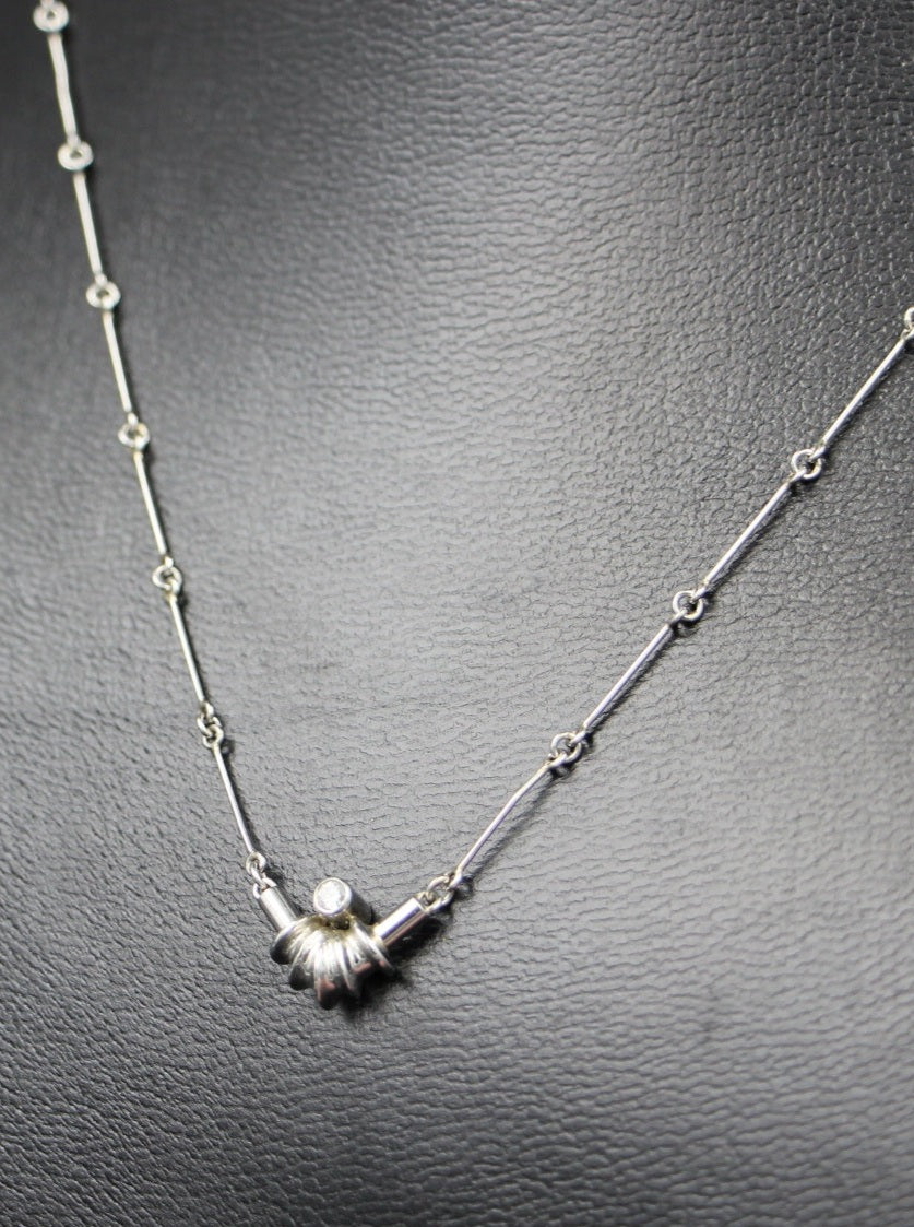 LAPPONIA Exklusives Designer COLLIER mit BRILLANT | 950er PLATIN | Vintage
