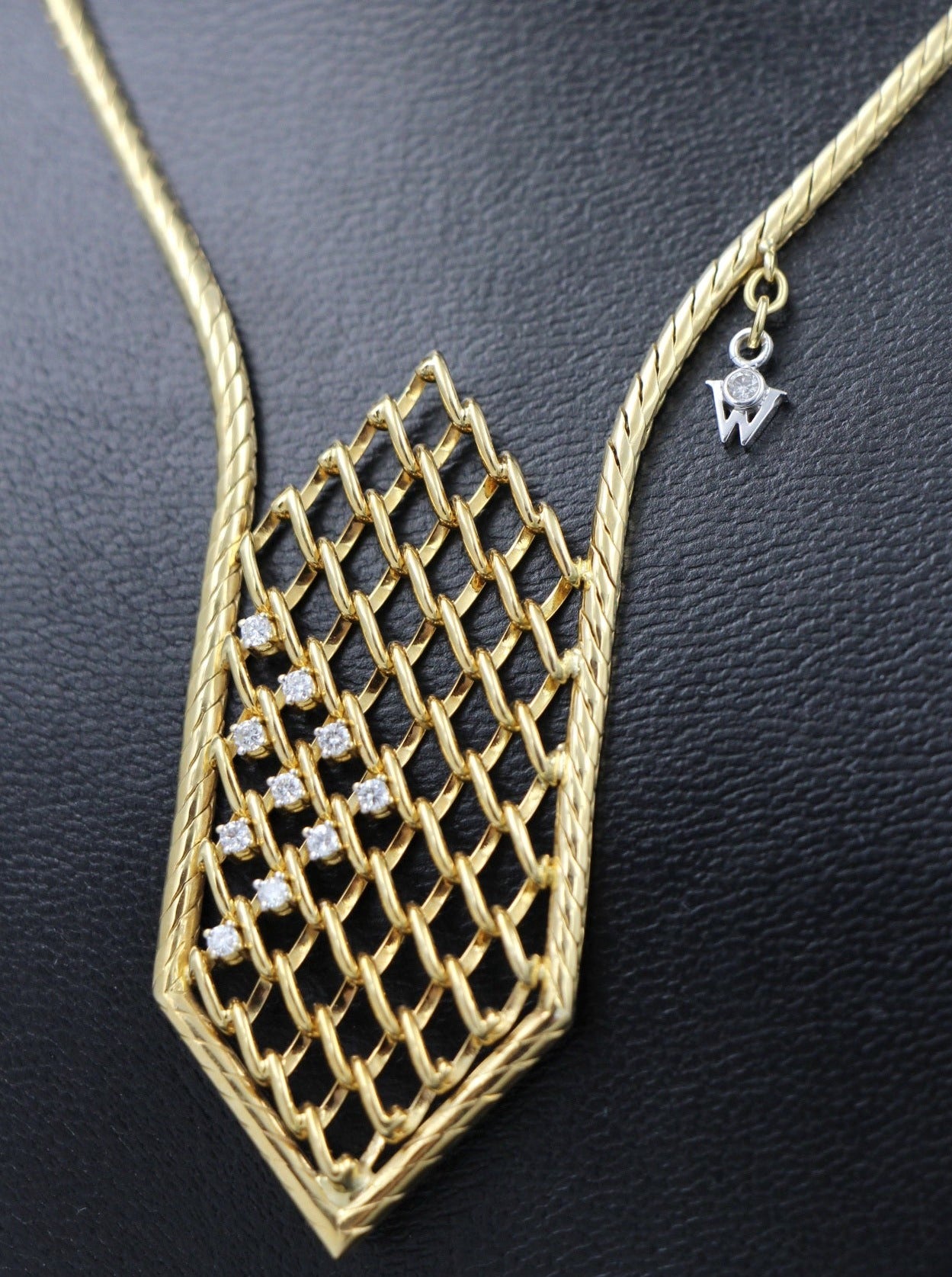 WELLENDORFF Exklusives Designer COLLIER mit BRILLANTEN | Vintage | 750 Gelbgold