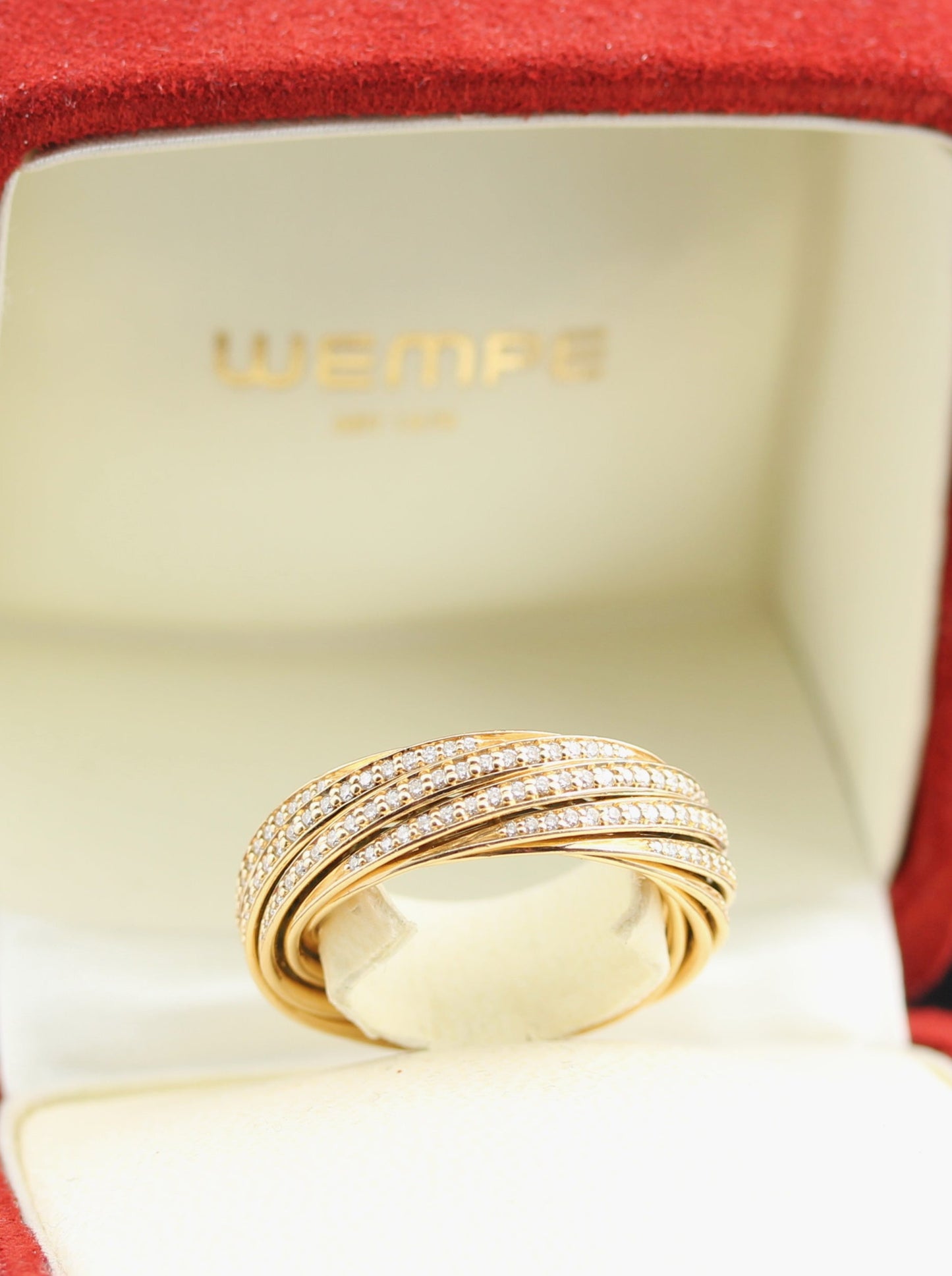 WEMPE by KIM Helioro RING | breite Version | 198 Brillanten | 750 Roségold | + Etui