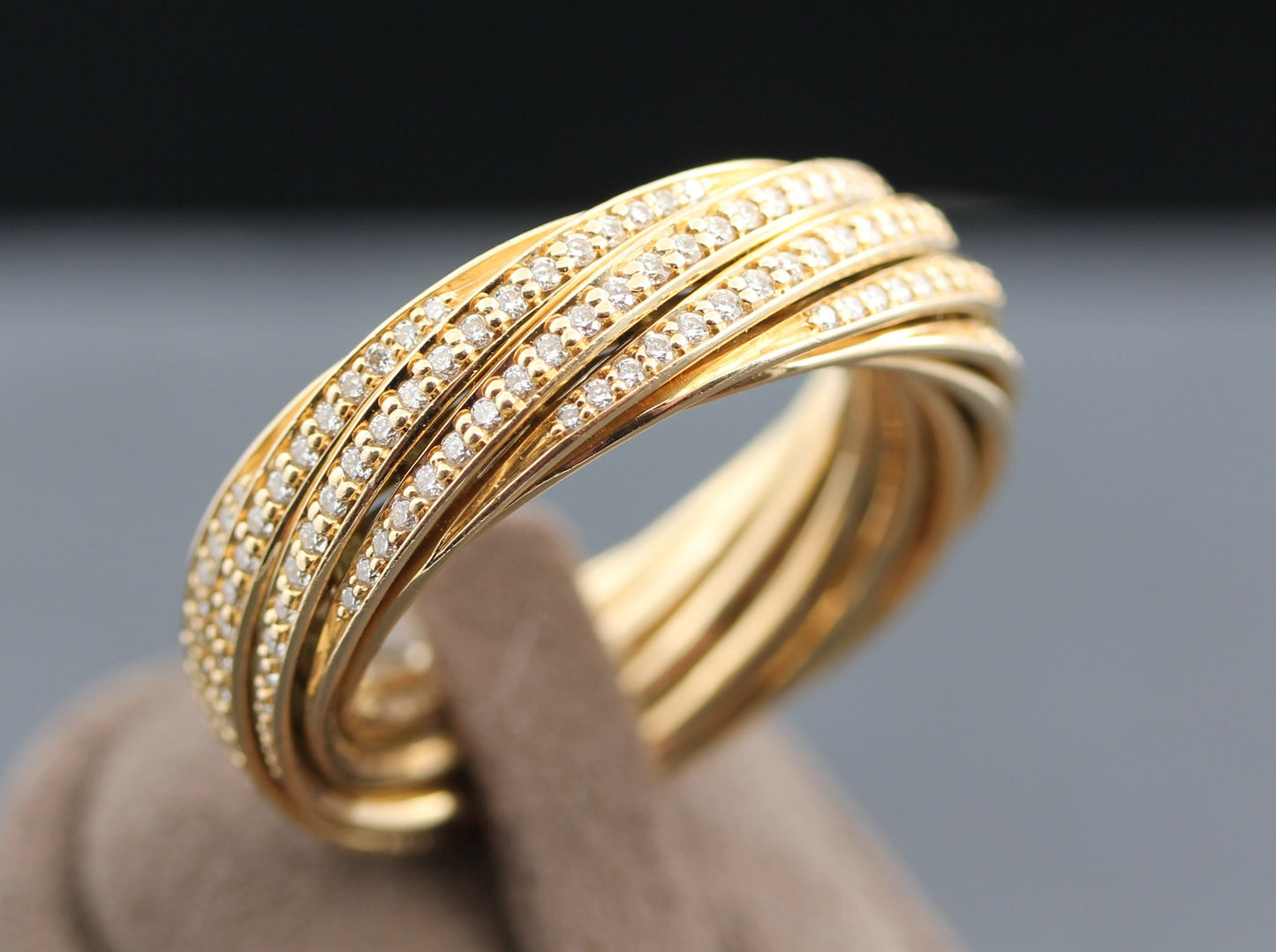 WEMPE by KIM Helioro RING | breite Version | 198 Brillanten | 750 Roségold | + Etui