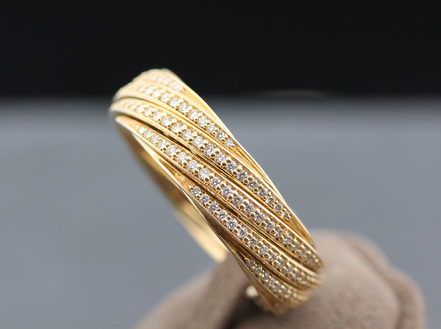 WEMPE by KIM Helioro RING | breite Version | 198 Brillanten | 750 Roségold | + Etui