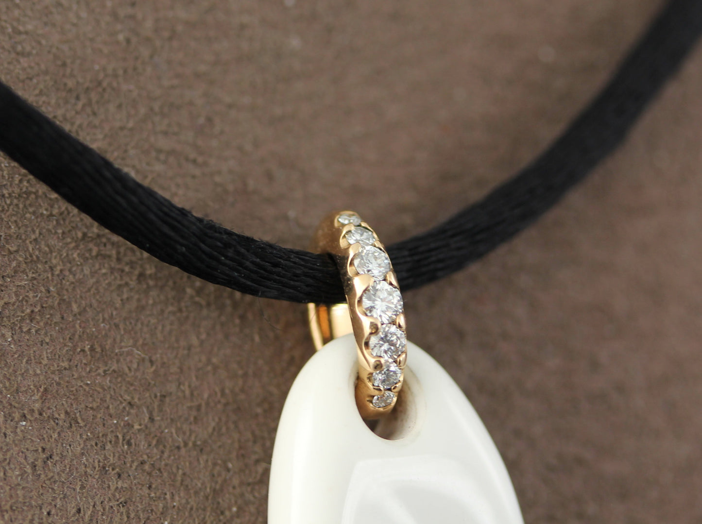 WEMPE Exklusiver Designer ANHÄNGER mit BRILLANTEN und ACHAT | 750 Roségold