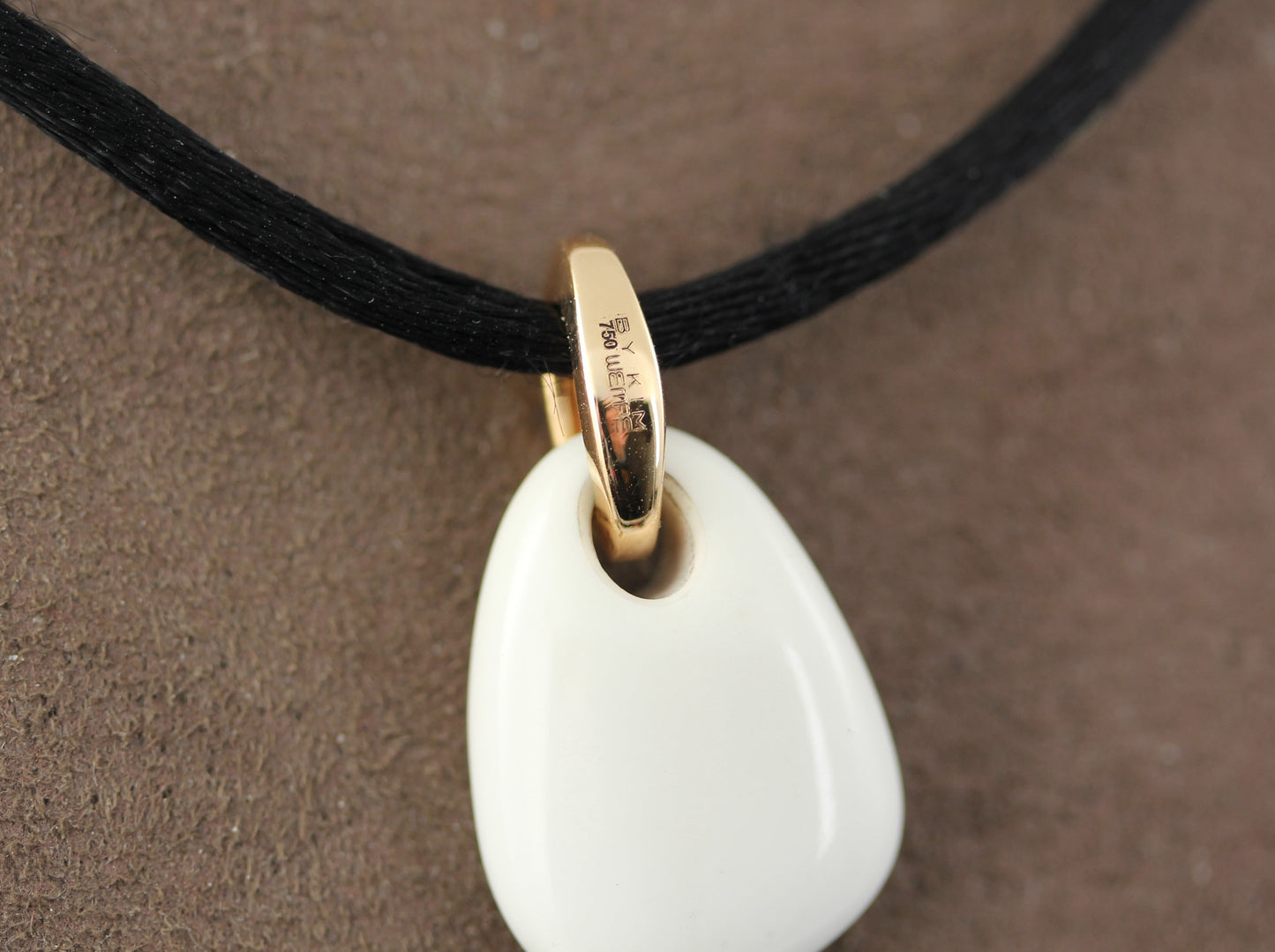 WEMPE Exklusiver Designer ANHÄNGER mit BRILLANTEN und ACHAT | 750 Roségold