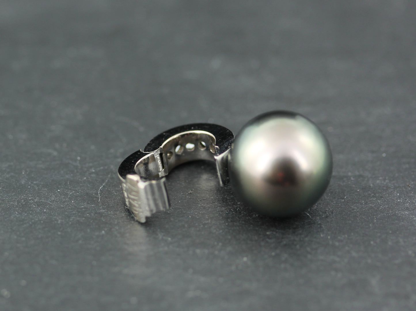 WEMPE Exklusiver ANHÄNGER / CLIP mit BRILLANTEN & TAHITIPERLE | 750 Weißgold