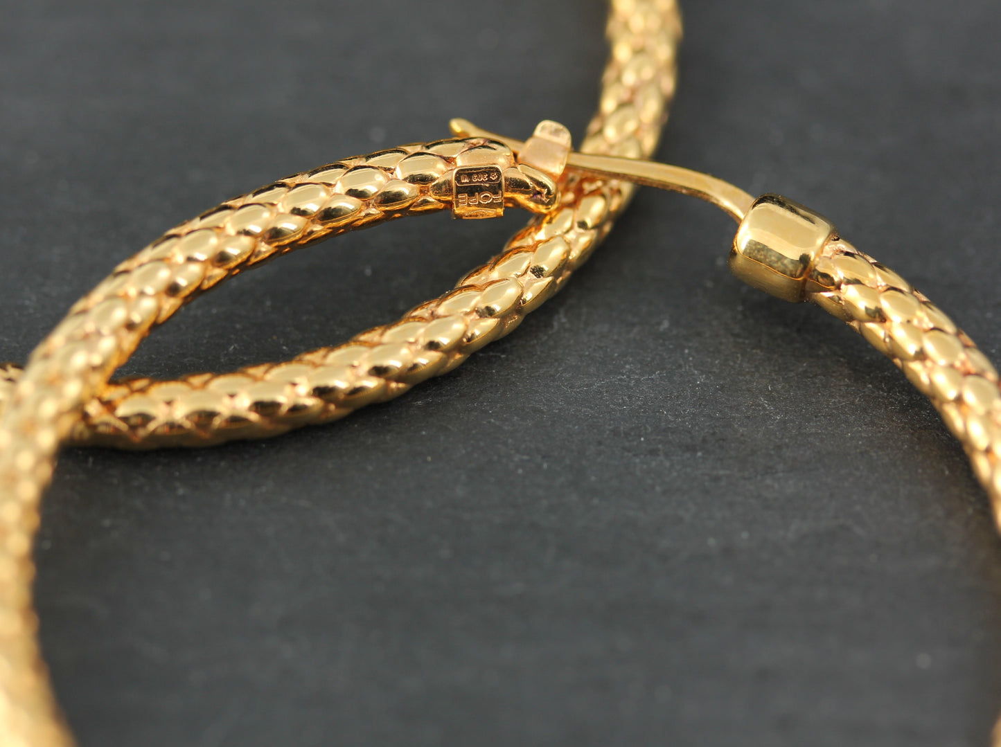 FOPE Exklusive Designer CREOLEN | 750 Gelbgold | Ø 49mm