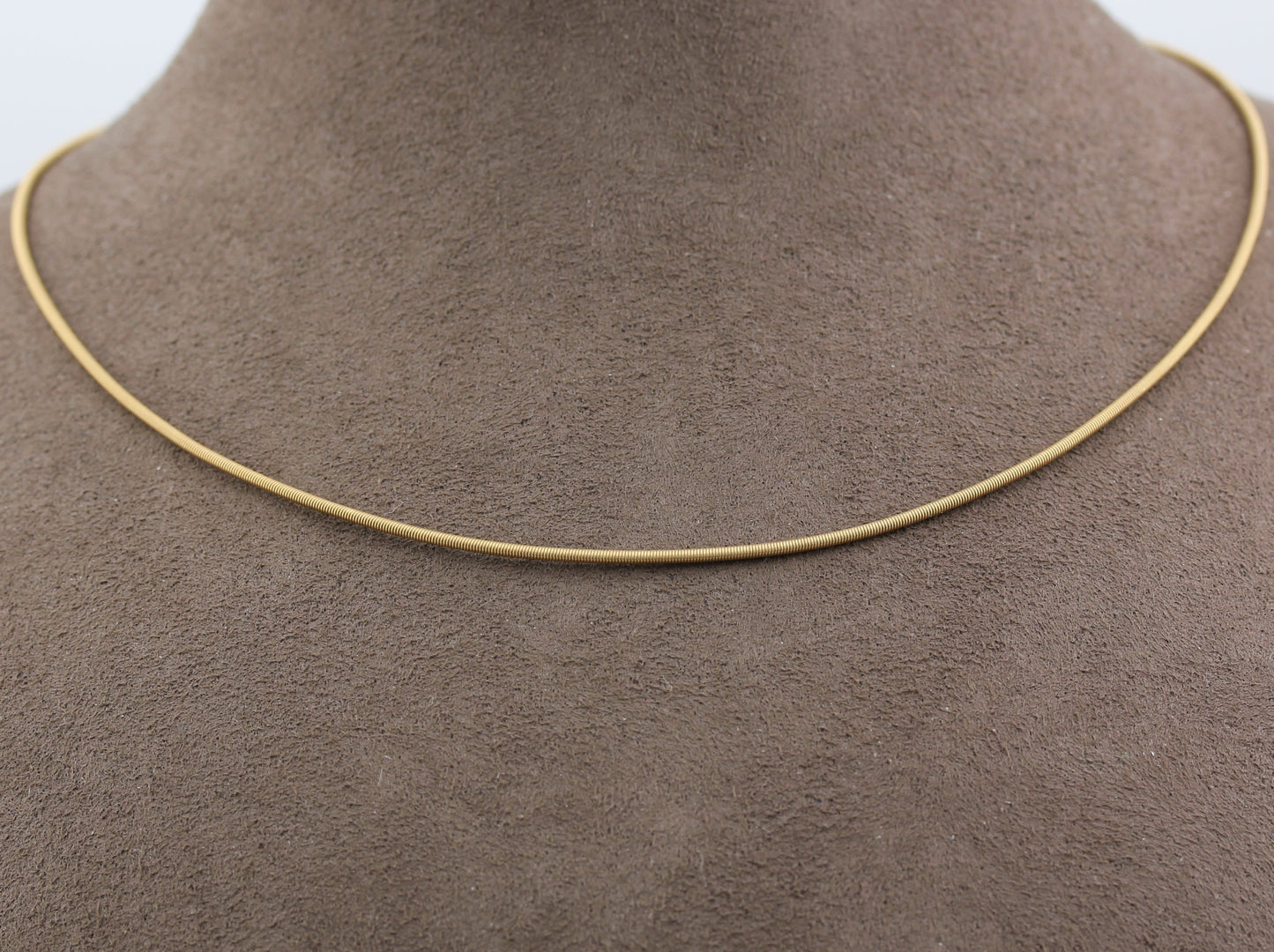 BUNZ Moderner HALSREIF + BRILLANTKUGEL | 1,3mm / 38cm | 750 Gold + 950 Platin