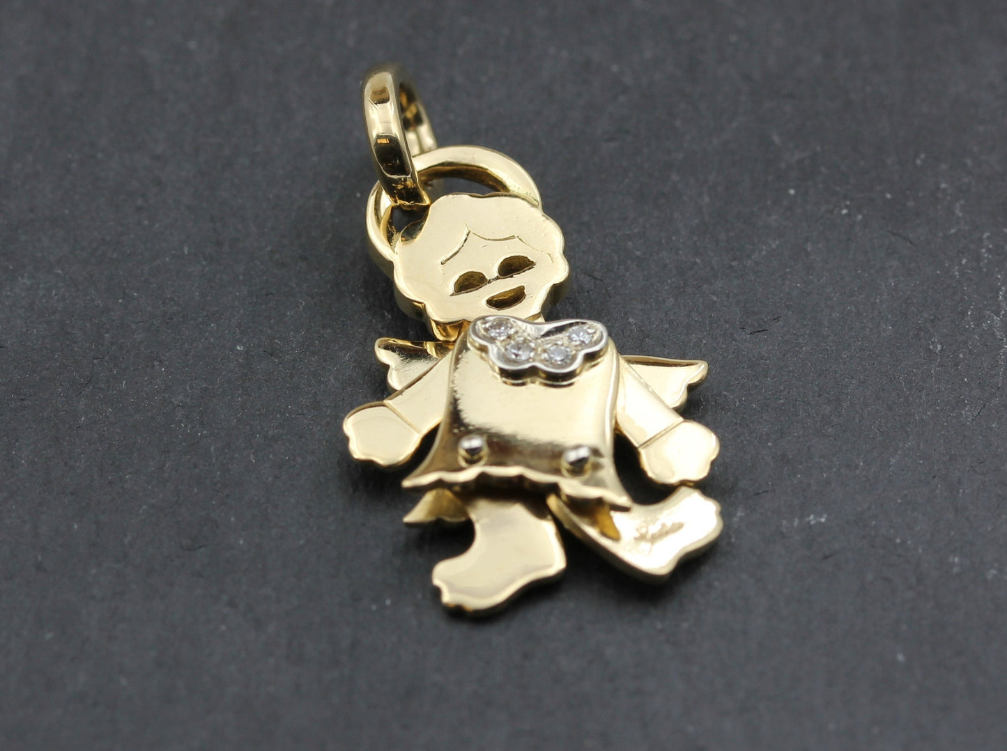 POMELLATO Designer ANHÄNGER mit 4 BRILLANTEN | Engel | 750er Gold