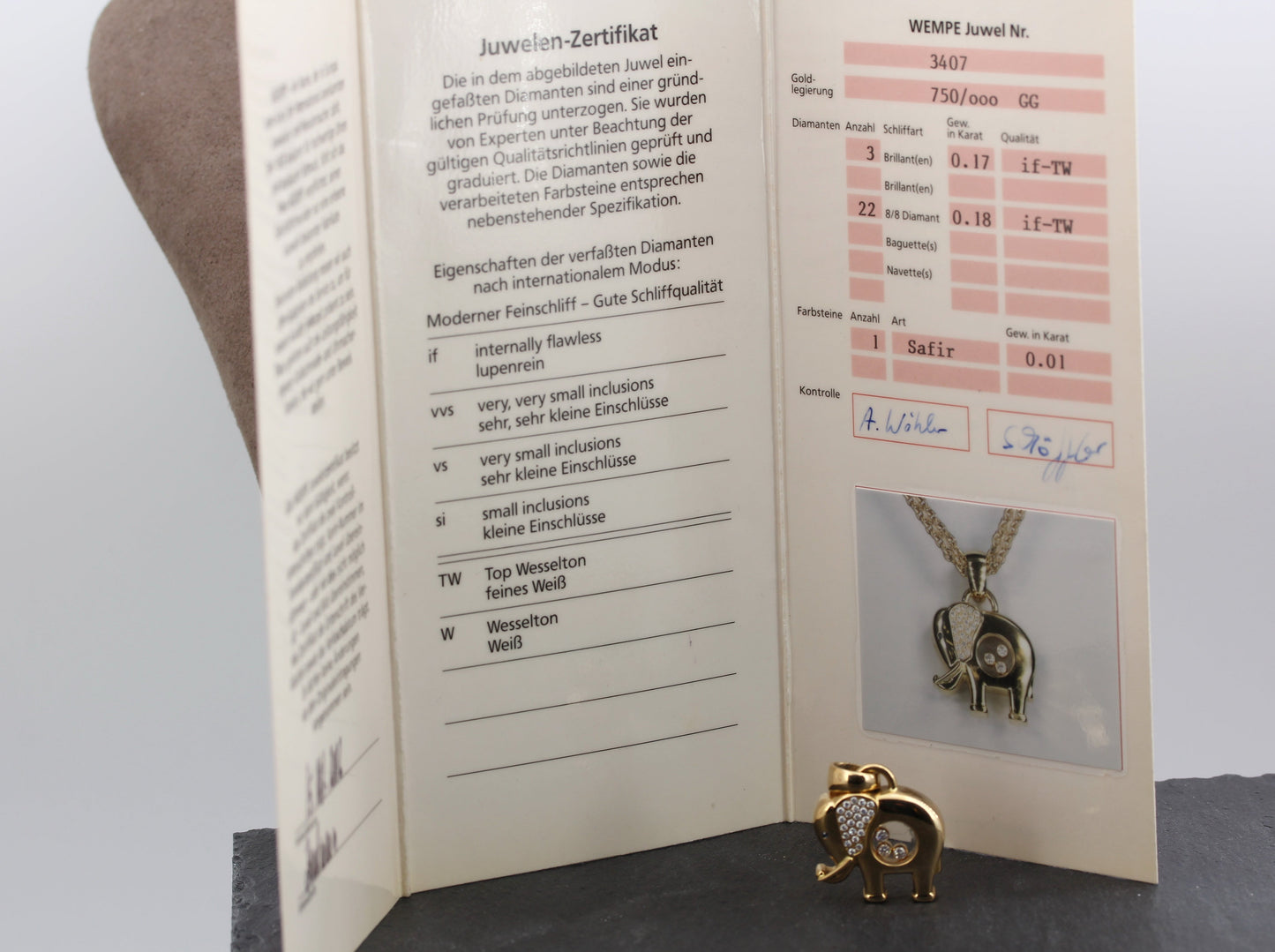 CHOPARD Happy Diamonds Designer ANHÄNGER | Elefant | 750er Gold | + Zertifikat