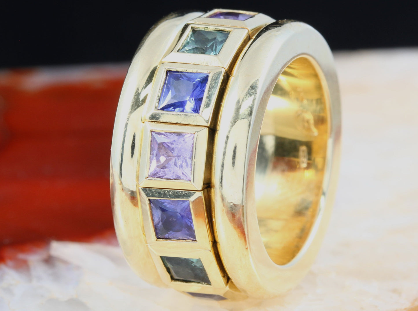 TAMARA COMOLLI Curriculum - Designer RING mit farbigen EDELSTEINEN | 750er Gold