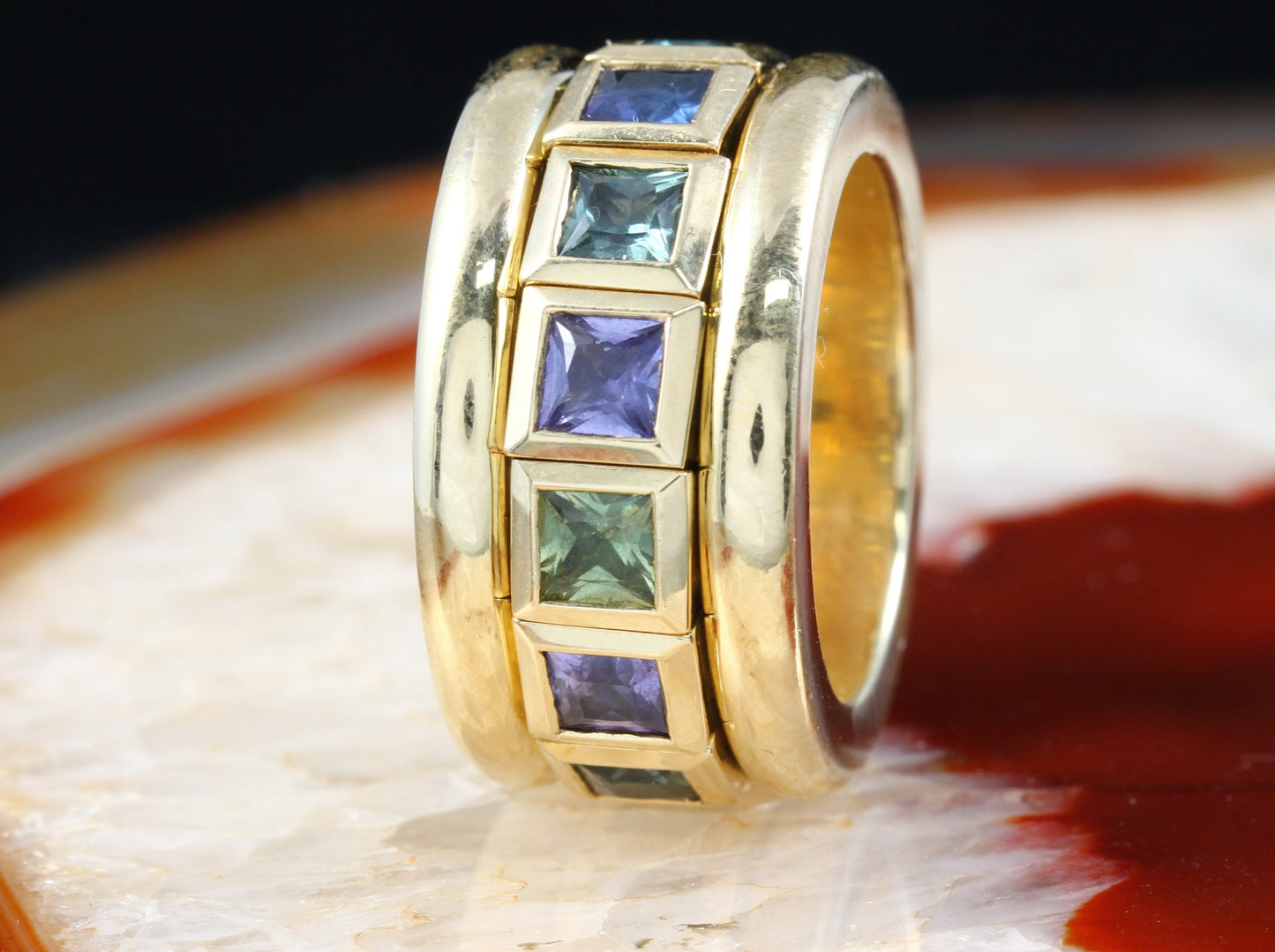 TAMARA COMOLLI Curriculum - Designer RING mit farbigen EDELSTEINEN | 750er Gold