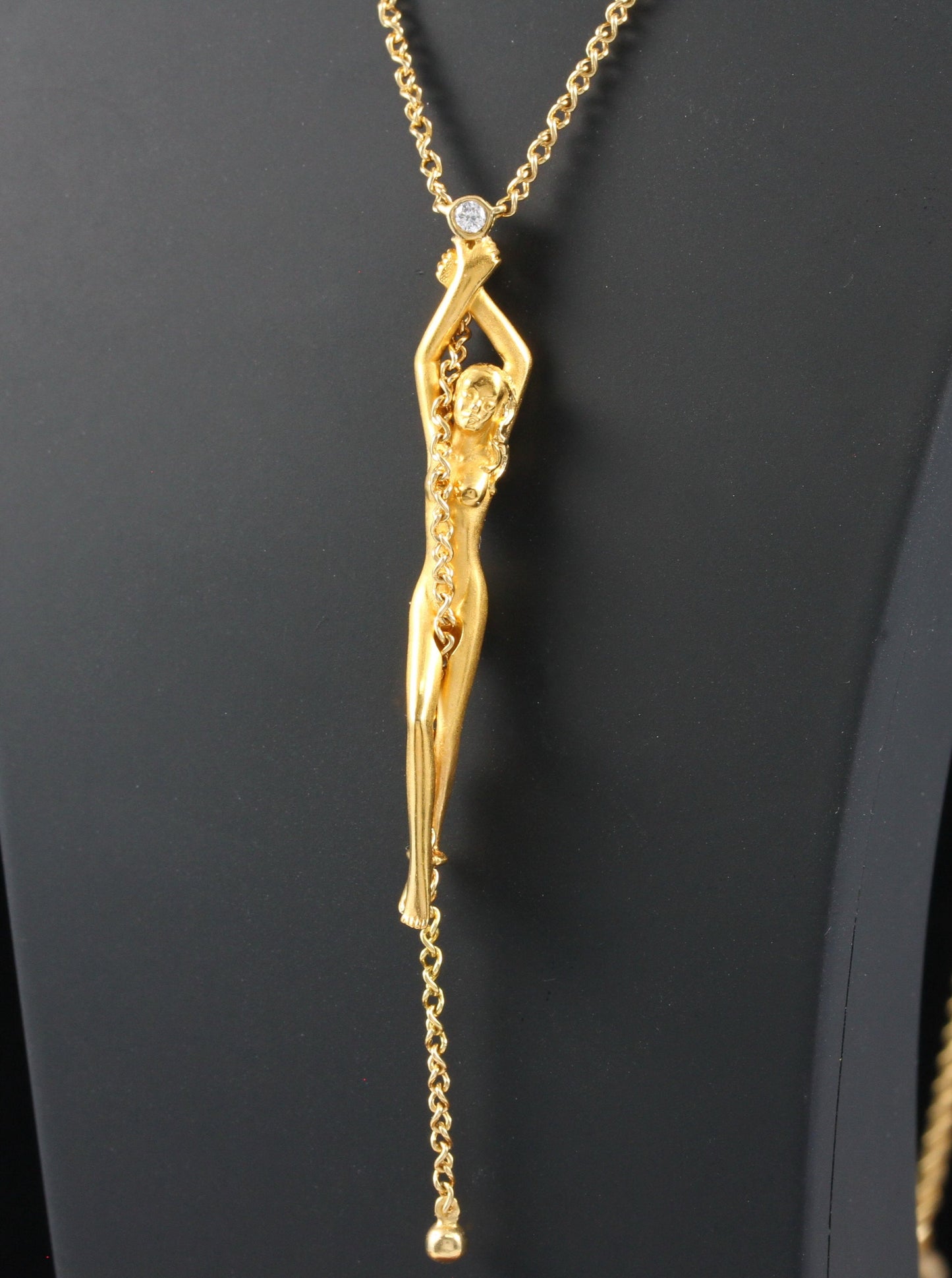 CARRERA Y CARRERA Designer COLLIER mit BRILLANT | Nackte Frau | 750er Gold