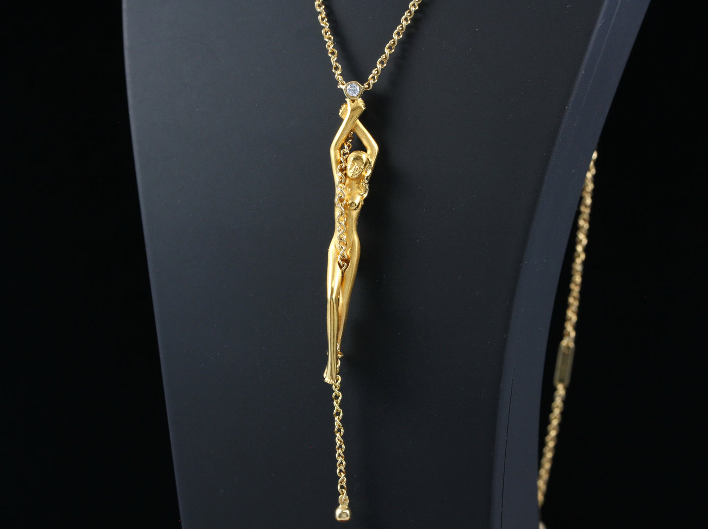 CARRERA Y CARRERA Designer COLLIER mit BRILLANT | Nackte Frau | 750er Gold