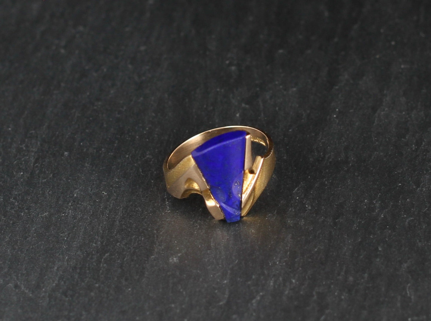 LAPPONIA - Designer RING mit LAPISLAZULI | 585er Gold | Vintage