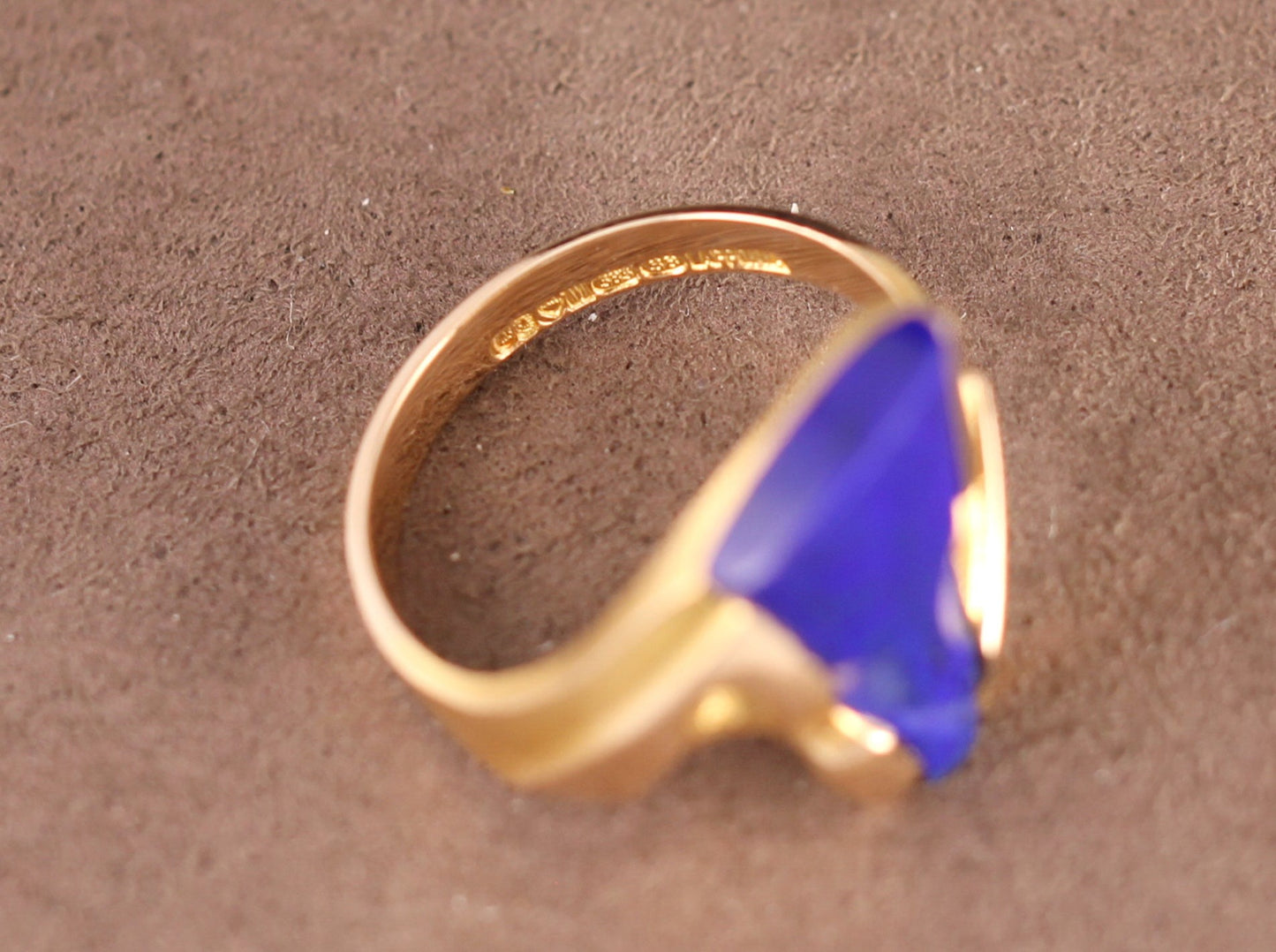 LAPPONIA - Designer RING mit LAPISLAZULI | 585er Gold | Vintage