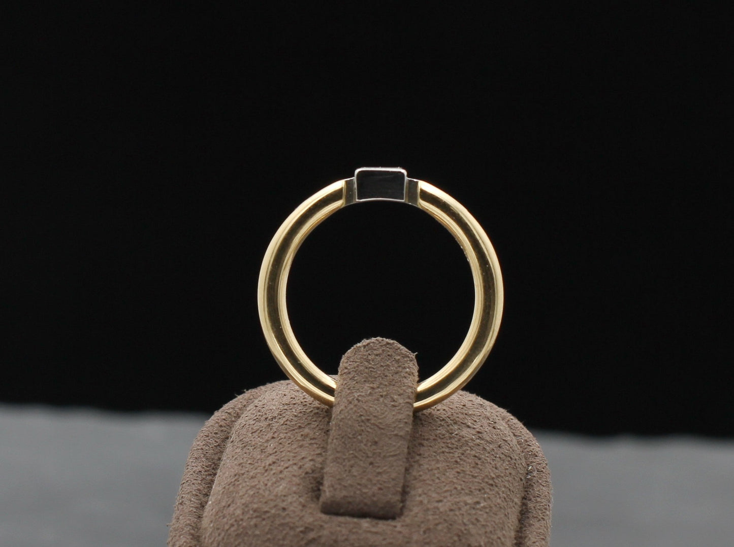 Moderner Designer RING mit DIAMANT | Baguetteschliff | 950er Platin & 750er Gold