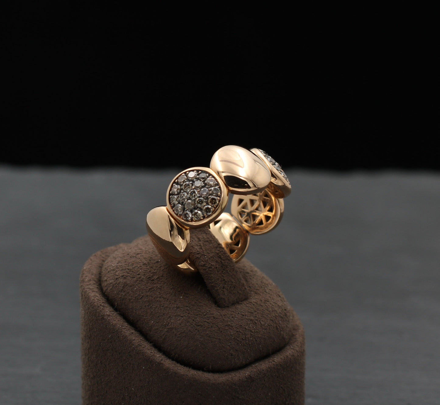 Exklusiver Designer FLEXRING mit 38 BRILLANTEN | 0,78ct. | 750er Roségold