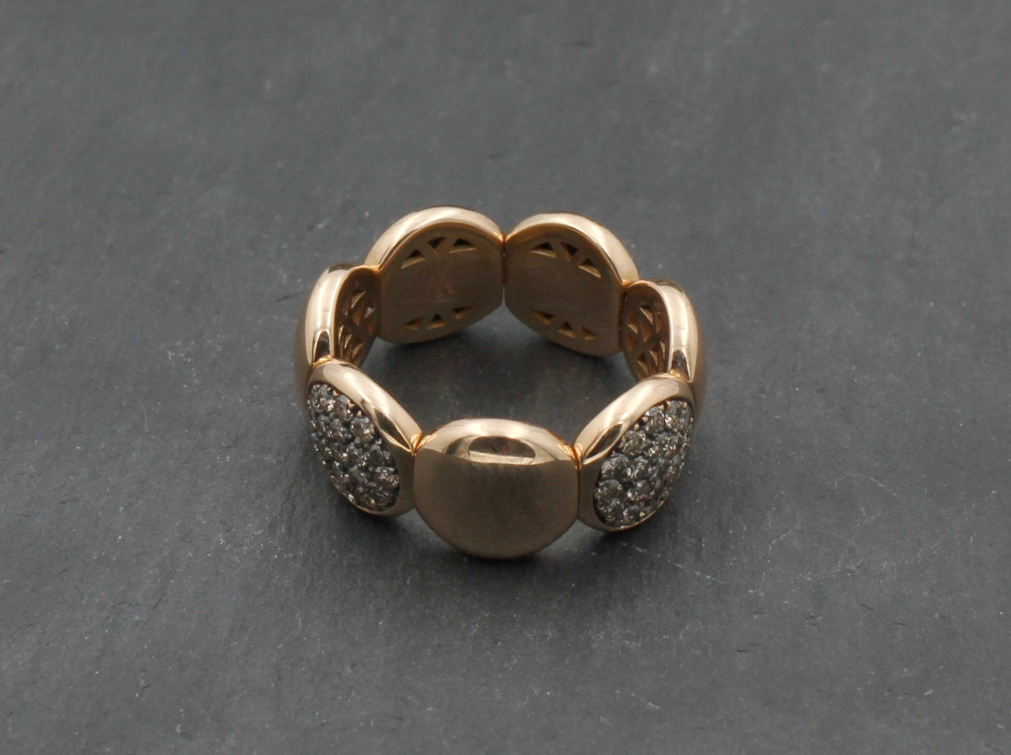 Exklusiver Designer FLEXRING mit 38 BRILLANTEN | 0,78ct. | 750er Roségold