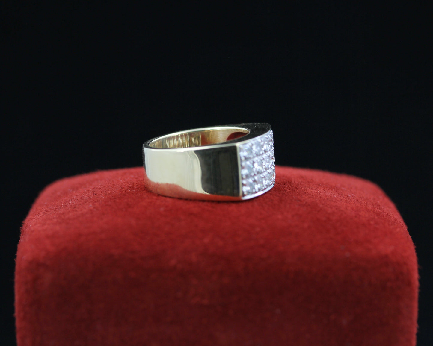 WEMPE Exklusiver Designer RING | 18 BRILLANTEN | 1,8ct. | vintage | 750 Gelbgold