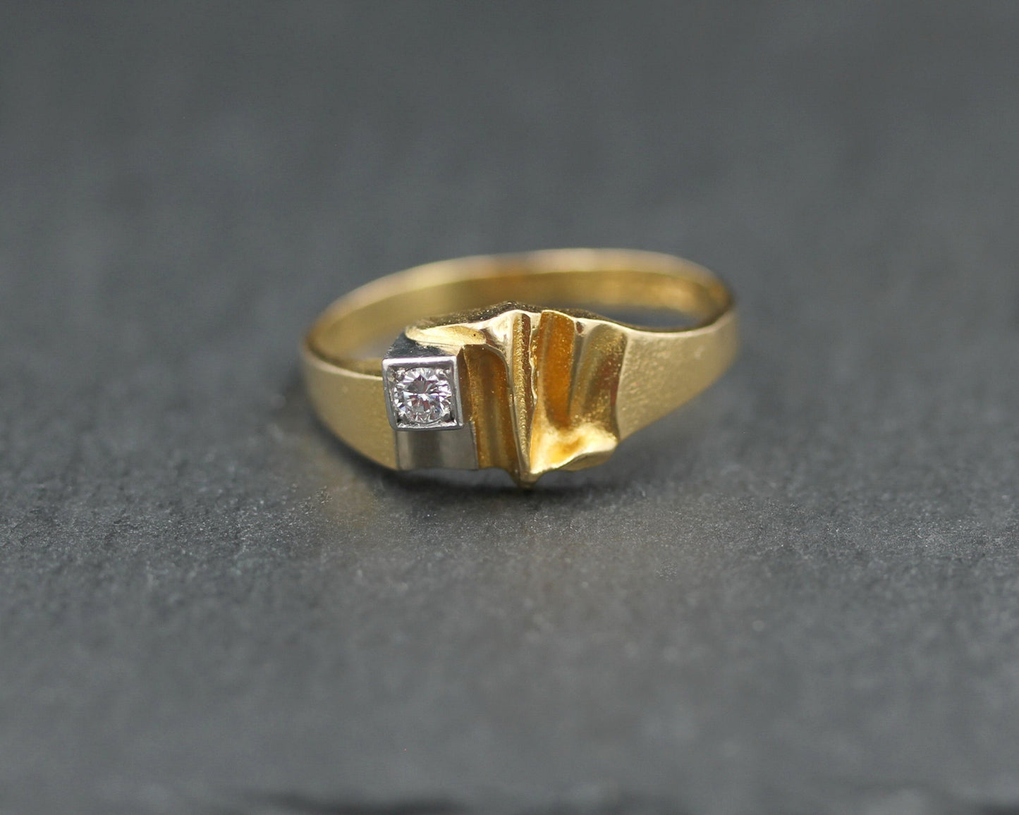 LAPPONIA Designer RING Amalthea mit BRILLANT | B. Weckström | 750 Gelbgold