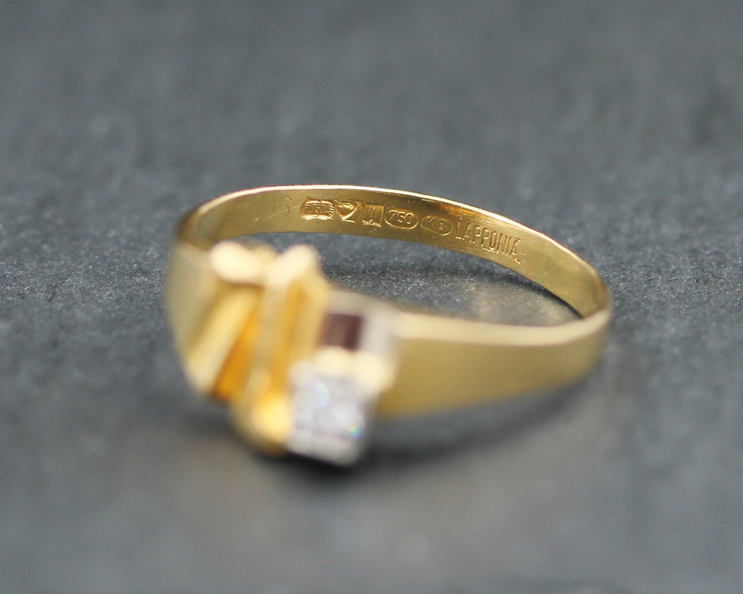 LAPPONIA Designer RING Amalthea mit BRILLANT | B. Weckström | 750 Gelbgold