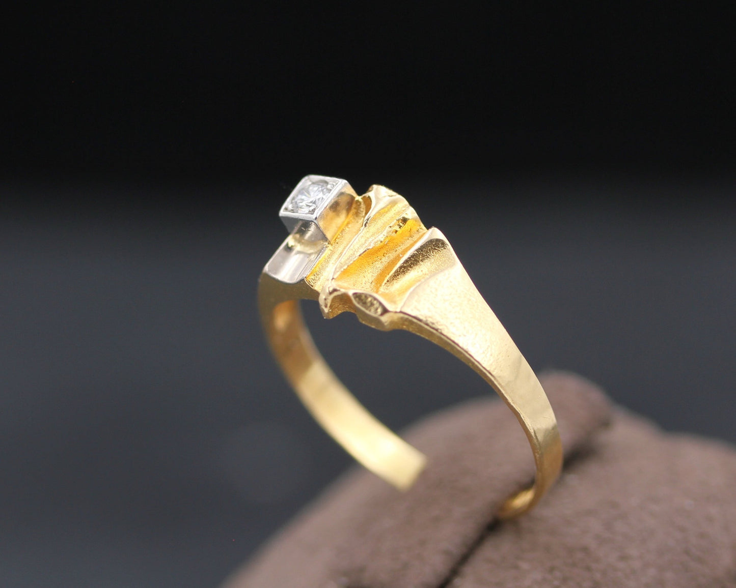 LAPPONIA Designer RING Amalthea mit BRILLANT | B. Weckström | 750 Gelbgold