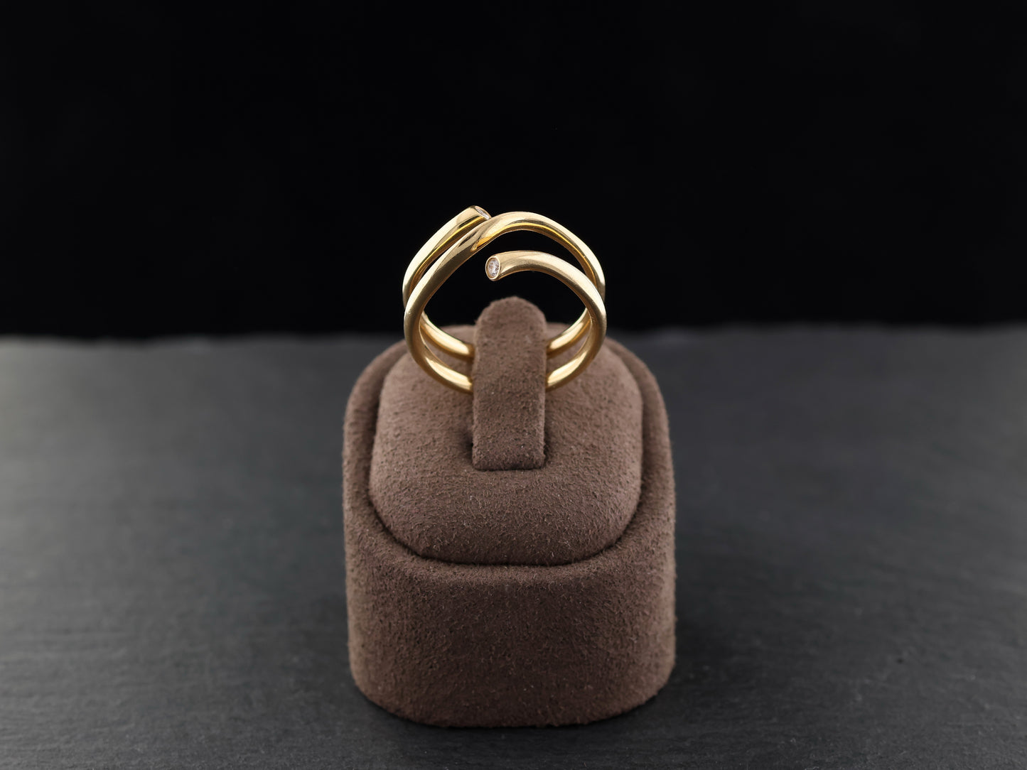 GEORG JENSEN Magic - Designer RING mit Brillanten | 750er Gelbgold