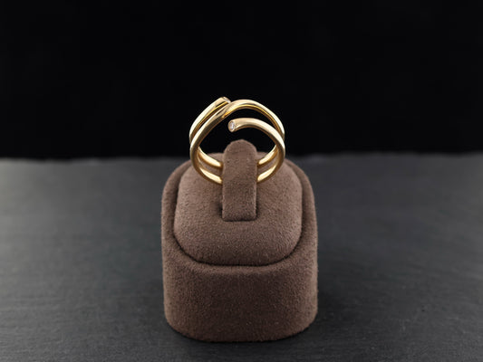 GEORG JENSEN Magic - Designer RING mit Brillanten | 750er Gelbgold
