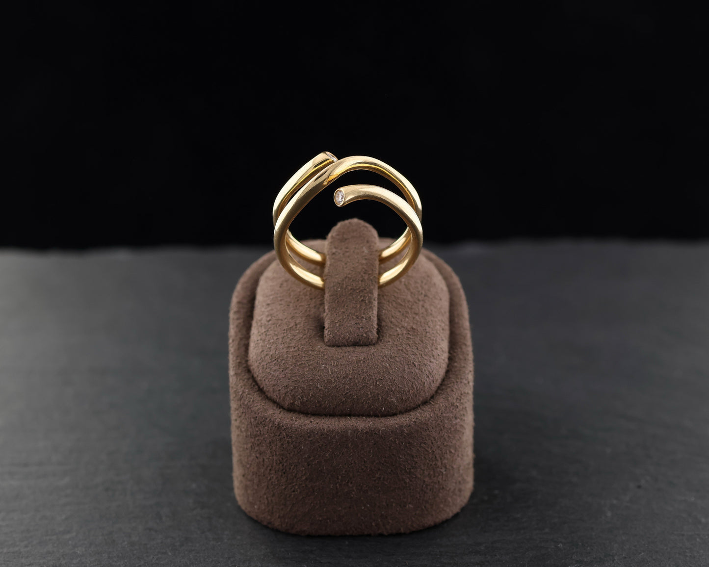 GEORG JENSEN Magic - Designer RING mit Brillanten | 750er Gelbgold