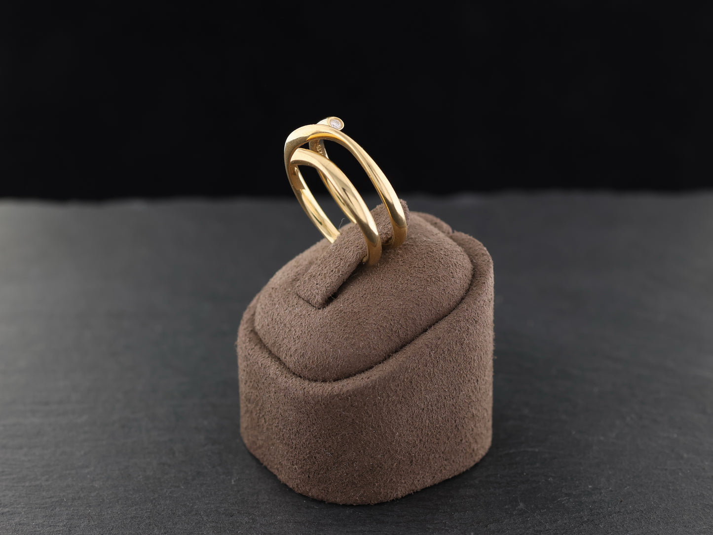 GEORG JENSEN Magic - Designer RING mit Brillanten | 750er Gelbgold