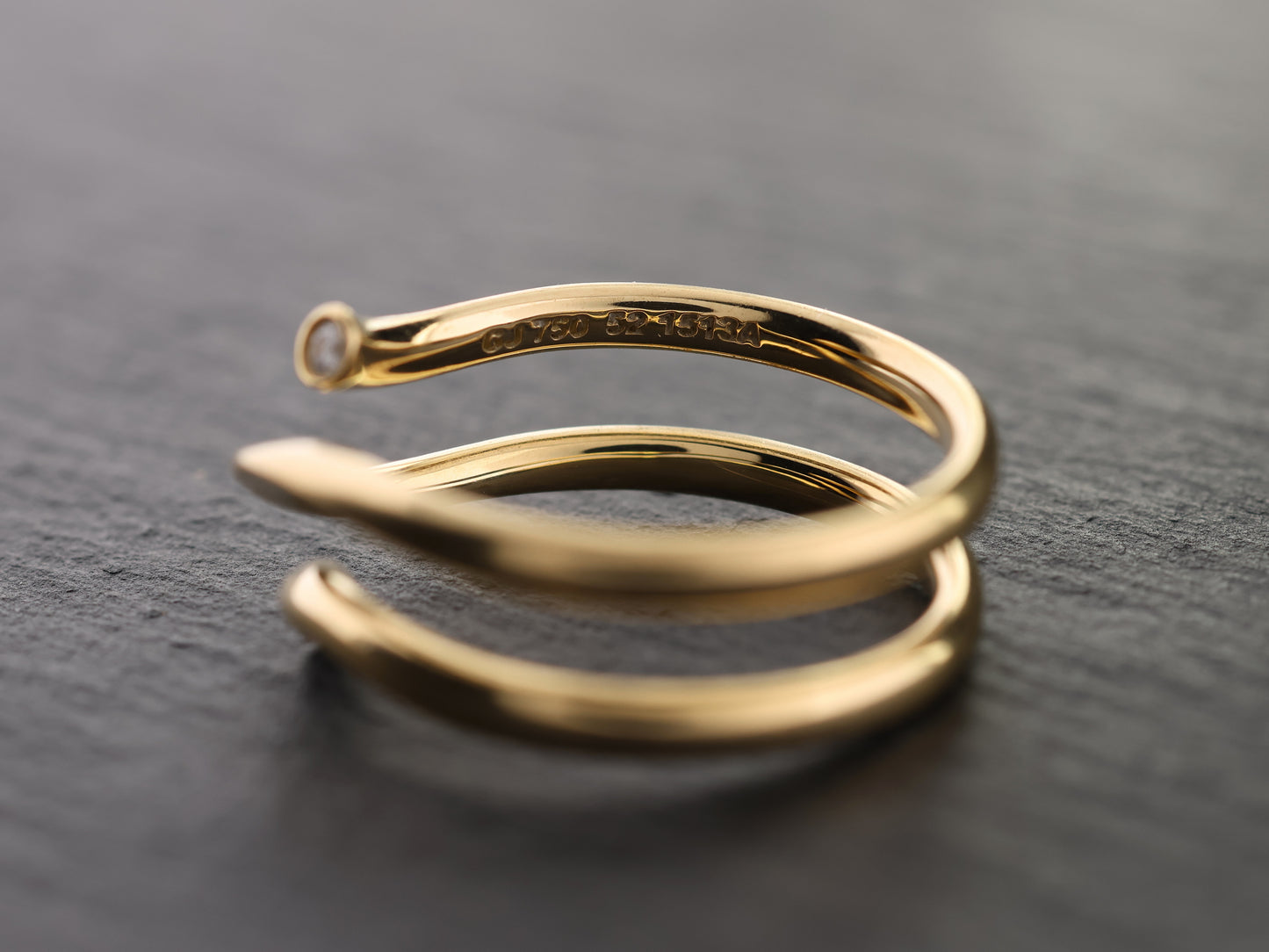 GEORG JENSEN Magic - Designer RING mit Brillanten | 750er Gelbgold