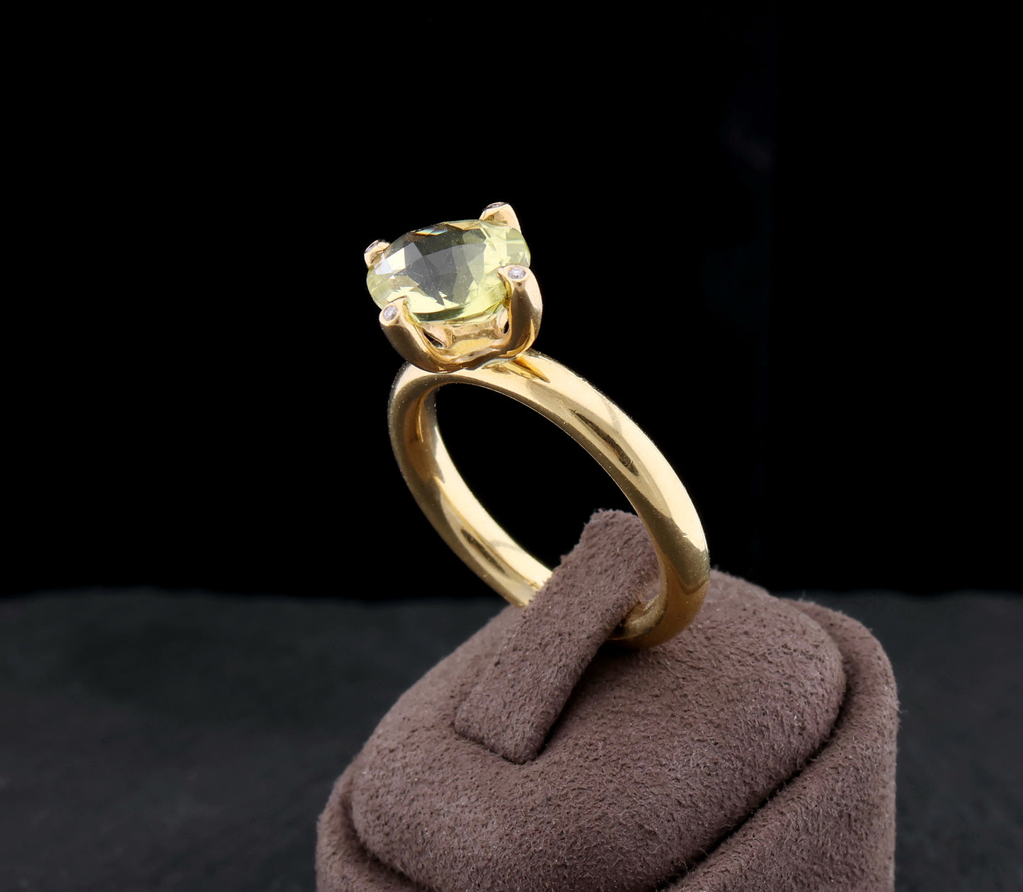 WEMPE by KIM Daily Sundance - Designer RING mit CITRIN & DIAMANTEN | 750 Gold