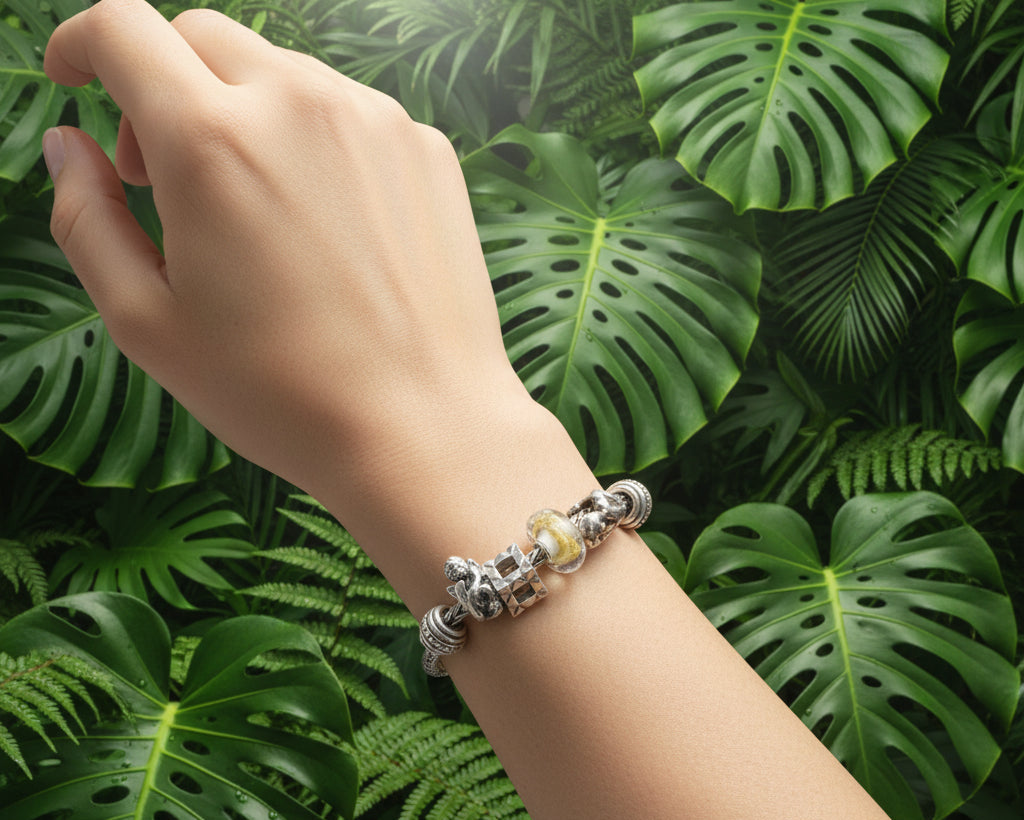 TROLLBEADS Designer ARMBAND | 9-teilig | 925er Sterling Silber