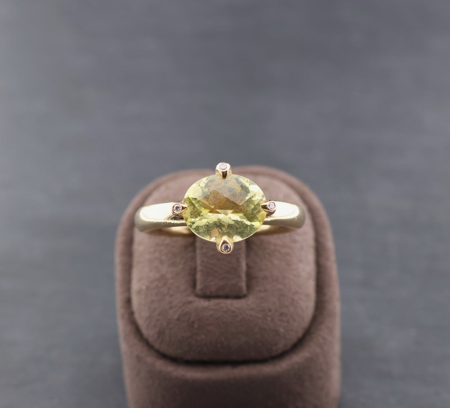 WEMPE by KIM Daily Sundance - Designer RING mit CITRIN & DIAMANTEN | 750 Gold