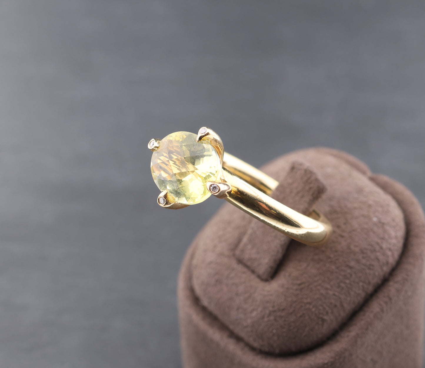 WEMPE by KIM Daily Sundance - Designer RING mit CITRIN & DIAMANTEN | 750 Gold