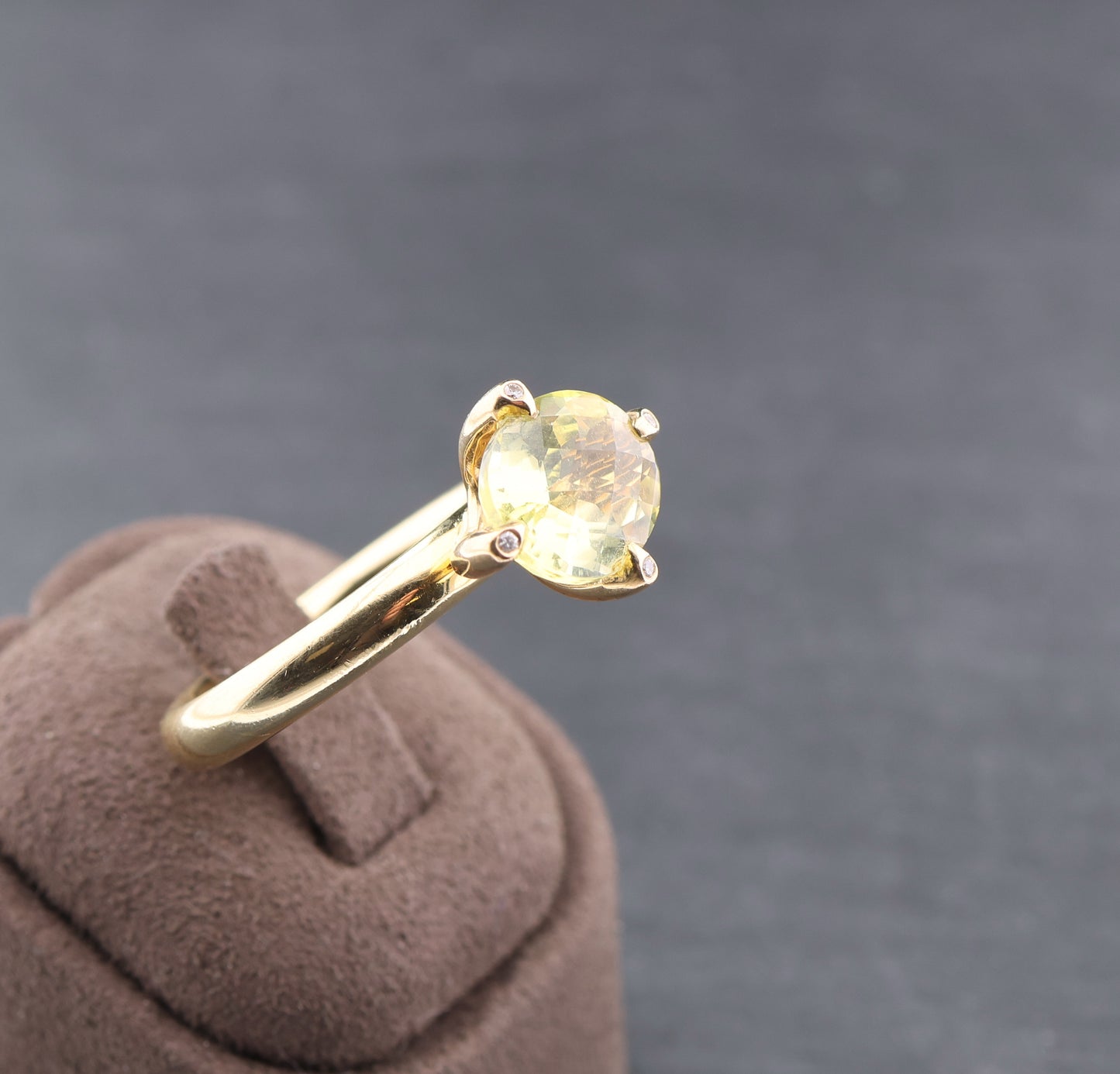 WEMPE by KIM Daily Sundance - Designer RING mit CITRIN & DIAMANTEN | 750 Gold