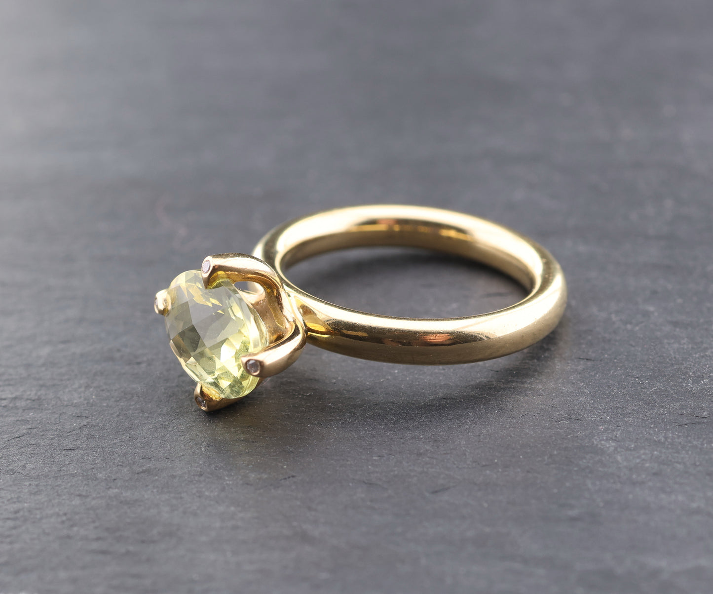 WEMPE by KIM Daily Sundance - Designer RING mit CITRIN & DIAMANTEN | 750 Gold