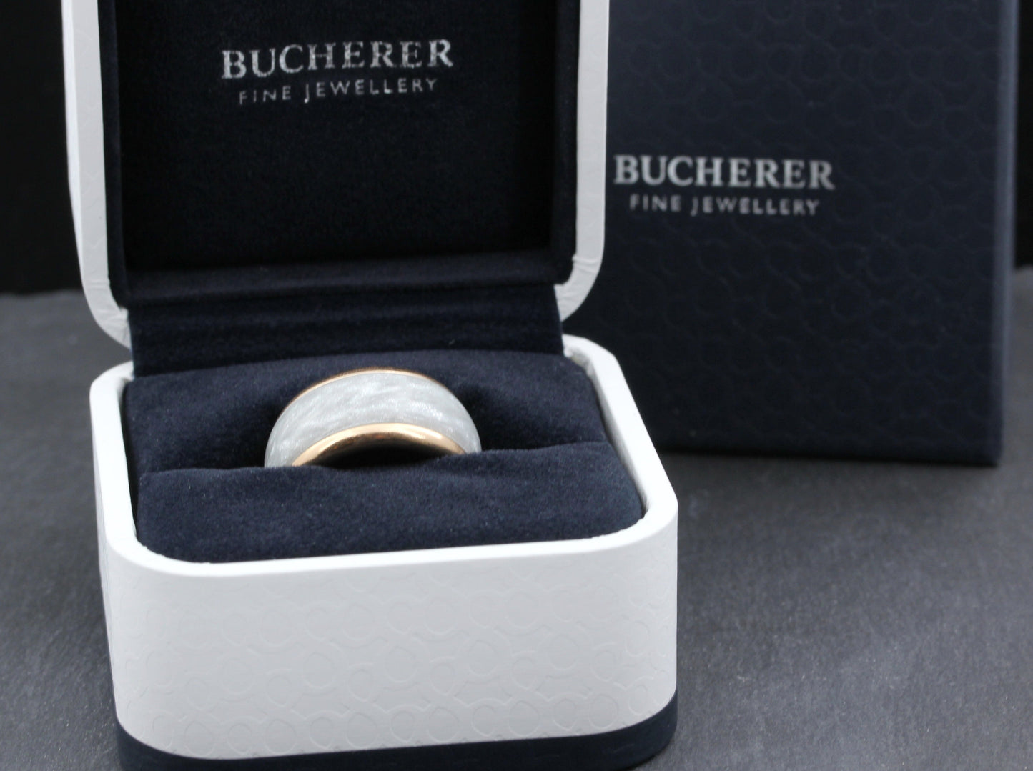 BUCHERER Variato - Breiter Designer RING mit HYBRIDKERAMIK | 750er Roségold