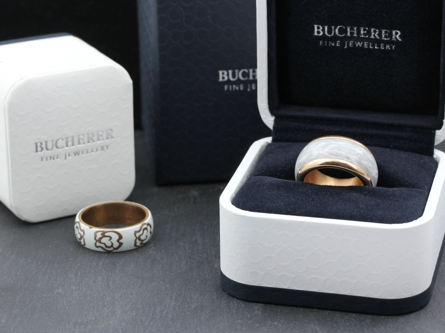 BUCHERER Variato - Breiter Designer RING mit HYBRIDKERAMIK | 750er Roségold